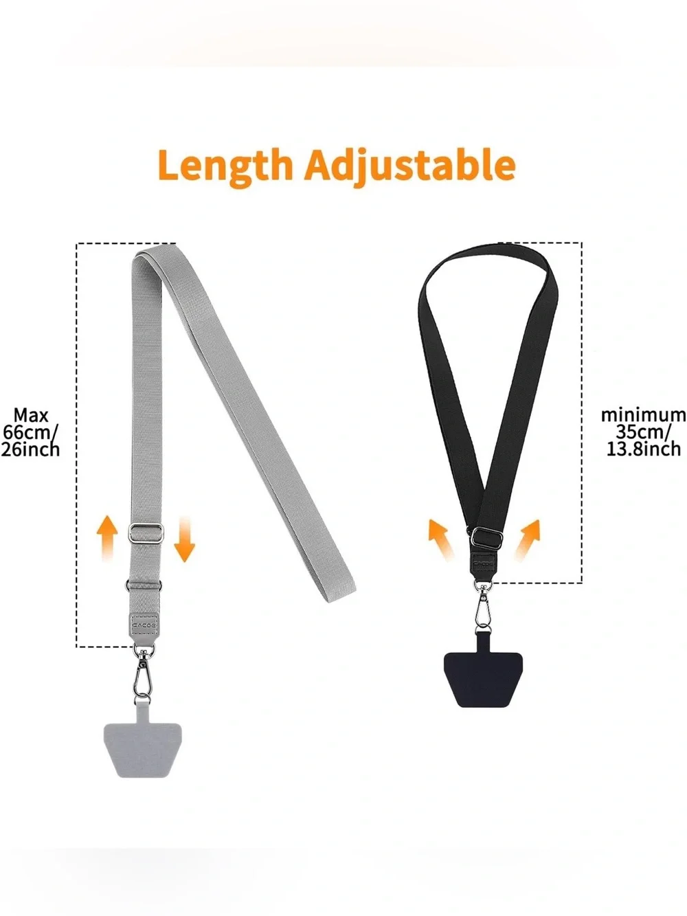 Phone Lanyard-2 PC Adjustable Neck Strap,Universal Crossbody Multifuctional Cell